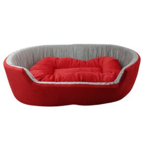 Red and Gray Simple Dog bed