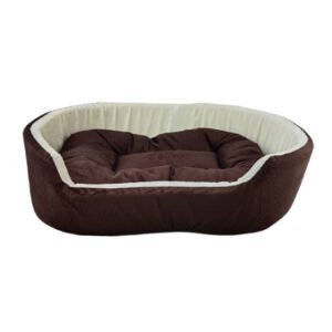 Simple Dog Bed brown_white color