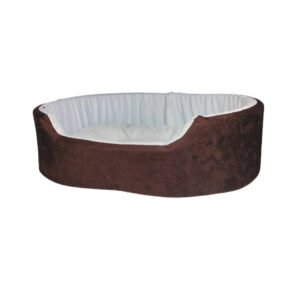 Simple Dog Bed (B)_brown_white color
