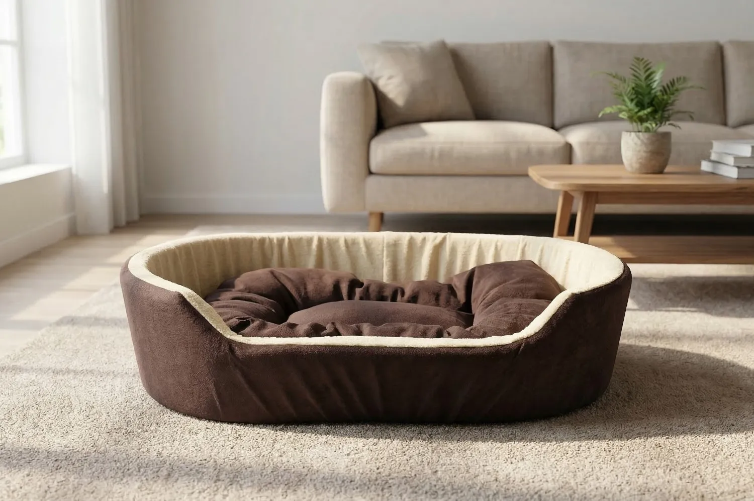 Simple Brown Cream Dog Bed dog bed, premium dog bed, orthopedic dog bed, soft dog bed, pet bed for dogs, comfortable dog bed, washable dog bed, dog bed with cushion, premium orthopedic dog bed for large dogs, soft and comfortable dog bed with cushion, durable dog bed with PU foam support, luxury pet bed for small and medium dogs, breathable dog bed for summer and winter, stylish modern dog bed for home, lightweight dog bed easy to carry, dog bed with bone shape pillow, buy dog bed online India, best dog bed for home use, affordable premium dog bed, high quality pet bed India, dog bed under budget, cozy dog bed, luxury pet comfort bed, soft plush dog bed, designer dog bed, pet sleeping bed, dog sofa bed, dog lounger bed, pet sofa bed, round dog bed, donut dog bed, calming dog bed, anti anxiety dog bed, raised edge dog bed, bolster dog bed, dog bed with side support, dog bed with high walls, puppy bed, small dog bed, medium dog bed, large dog bed, extra large dog bed, indoor dog bed, home pet bed, dog sleeping cushion, thick padded dog bed, fluffy dog bed, soft foam dog bed, PU foam dog bed, fiber filled dog bed, eco friendly dog bed, skin friendly dog bed, hypoallergenic dog bed, non toxic pet bed, durable pet bedding, long lasting dog bed, tear resistant dog bed, chew resistant dog bed, easy to clean dog bed, machine washable pet bed, removable cover dog bed, portable dog bed, travel dog bed, foldable dog bed, lightweight pet bed, luxury dog sofa, premium pet mattress, designer pet furniture, modern pet bed, aesthetic dog bed, comfortable pet mattress, pet relaxation bed, cozy pet nest, warm dog bed for winter, cool breathable dog bed for summer, all season dog bed, anti slip base dog bed, waterproof dog bed, indoor luxury pet bed, dog bed for crate, dog bed for living room, pet accessories dog bed, best selling dog bed, trending pet products, affordable pet bedding India, online pet supplies India