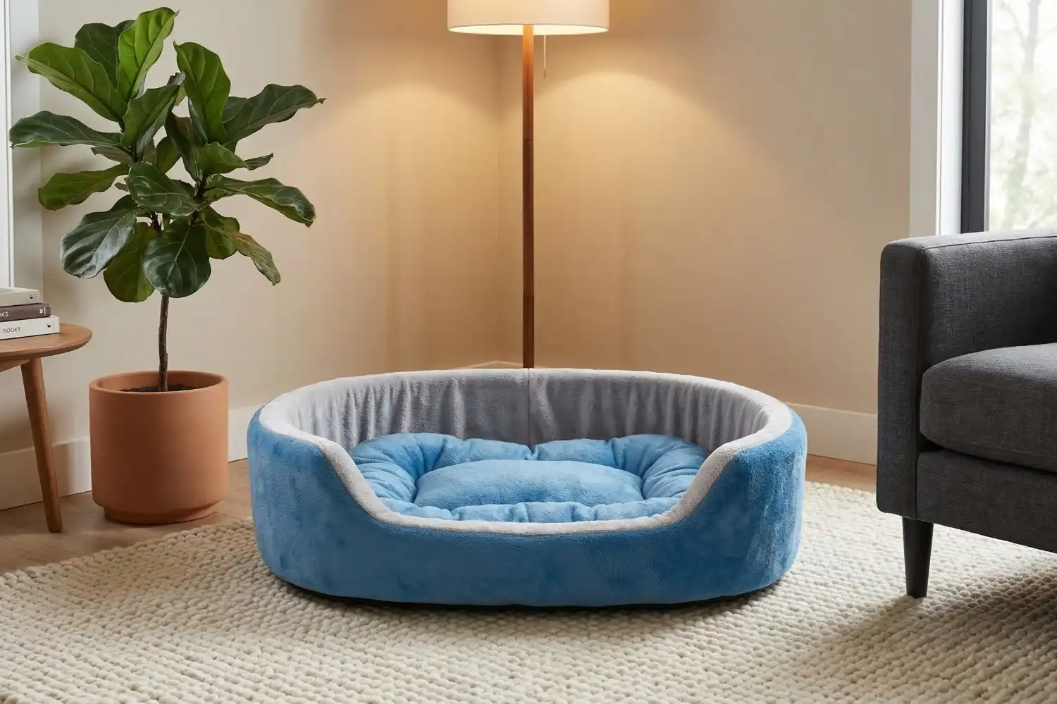Simple Blue Gray Dog Bed dog bed, premium dog bed, orthopedic dog bed, soft dog bed, pet bed for dogs, comfortable dog bed, washable dog bed, dog bed with cushion, premium orthopedic dog bed for large dogs, soft and comfortable dog bed with cushion, durable dog bed with PU foam support, luxury pet bed for small and medium dogs, breathable dog bed for summer and winter, stylish modern dog bed for home, lightweight dog bed easy to carry, dog bed with bone shape pillow, buy dog bed online India, best dog bed for home use, affordable premium dog bed, high quality pet bed India, dog bed under budget, cozy dog bed, luxury pet comfort bed, soft plush dog bed, designer dog bed, pet sleeping bed, dog sofa bed, dog lounger bed, pet sofa bed, round dog bed, donut dog bed, calming dog bed, anti anxiety dog bed, raised edge dog bed, bolster dog bed, dog bed with side support, dog bed with high walls, puppy bed, small dog bed, medium dog bed, large dog bed, extra large dog bed, indoor dog bed, home pet bed, dog sleeping cushion, thick padded dog bed, fluffy dog bed, soft foam dog bed, PU foam dog bed, fiber filled dog bed, eco friendly dog bed, skin friendly dog bed, hypoallergenic dog bed, non toxic pet bed, durable pet bedding, long lasting dog bed, tear resistant dog bed, chew resistant dog bed, easy to clean dog bed, machine washable pet bed, removable cover dog bed, portable dog bed, travel dog bed, foldable dog bed, lightweight pet bed, luxury dog sofa, premium pet mattress, designer pet furniture, modern pet bed, aesthetic dog bed, comfortable pet mattress, pet relaxation bed, cozy pet nest, warm dog bed for winter, cool breathable dog bed for summer, all season dog bed, anti slip base dog bed, waterproof dog bed, indoor luxury pet bed, dog bed for crate, dog bed for living room, pet accessories dog bed, best selling dog bed, trending pet products, affordable pet bedding India, online pet supplies India