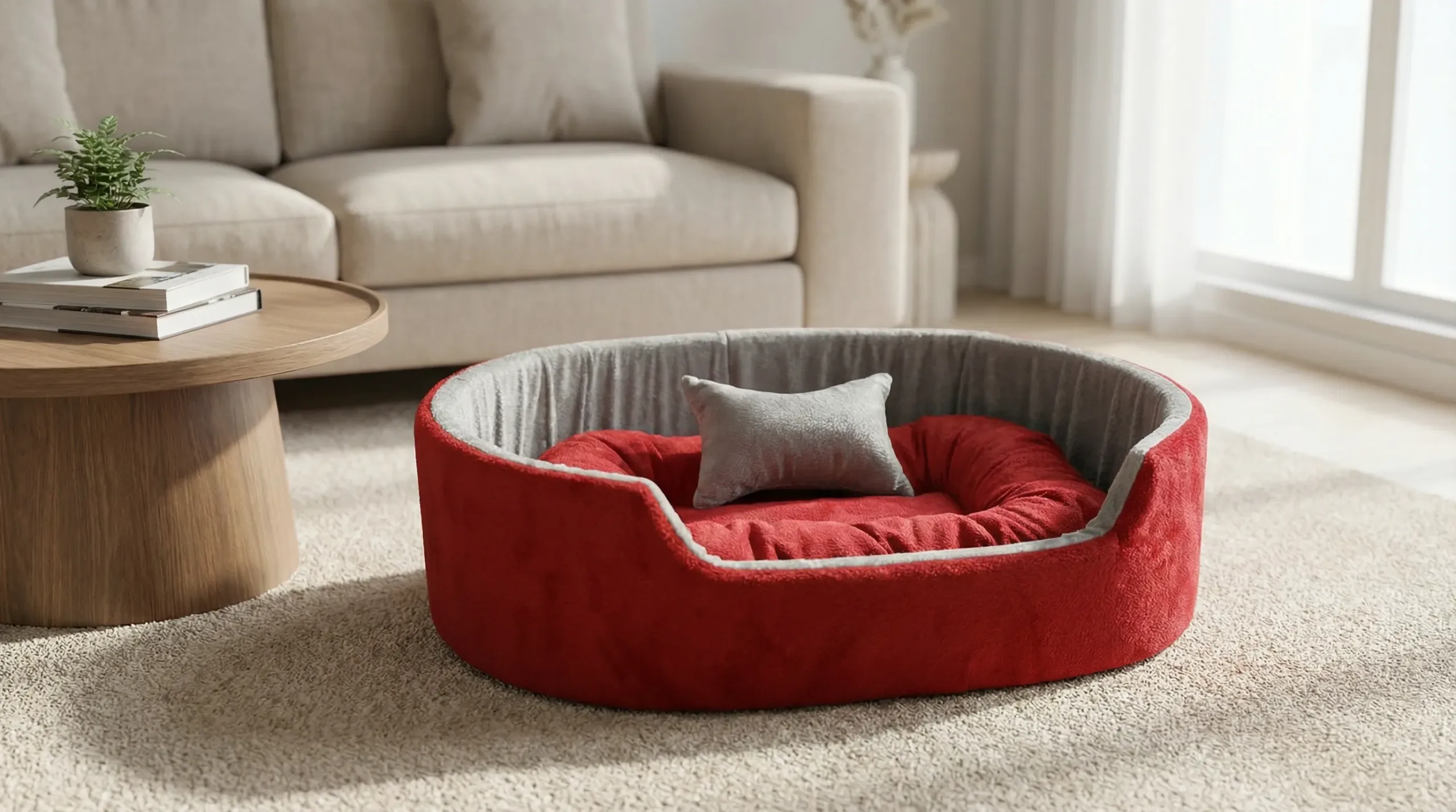Red Gray Dog Bed With Pillow dog bed, premium dog bed, orthopedic dog bed, soft dog bed, pet bed for dogs, comfortable dog bed, washable dog bed, dog bed with cushion, premium orthopedic dog bed for large dogs, soft and comfortable dog bed with cushion, durable dog bed with PU foam support, luxury pet bed for small and medium dogs, breathable dog bed for summer and winter, stylish modern dog bed for home, lightweight dog bed easy to carry, dog bed with bone shape pillow, buy dog bed online India, best dog bed for home use, affordable premium dog bed, high quality pet bed India, dog bed under budget, cozy dog bed, luxury pet comfort bed, soft plush dog bed, designer dog bed, pet sleeping bed, dog sofa bed, dog lounger bed, pet sofa bed, round dog bed, donut dog bed, calming dog bed, anti anxiety dog bed, raised edge dog bed, bolster dog bed, dog bed with side support, dog bed with high walls, puppy bed, small dog bed, medium dog bed, large dog bed, extra large dog bed, indoor dog bed, home pet bed, dog sleeping cushion, thick padded dog bed, fluffy dog bed, soft foam dog bed, PU foam dog bed, fiber filled dog bed, eco friendly dog bed, skin friendly dog bed, hypoallergenic dog bed, non toxic pet bed, durable pet bedding, long lasting dog bed, tear resistant dog bed, chew resistant dog bed, easy to clean dog bed, machine washable pet bed, removable cover dog bed, portable dog bed, travel dog bed, foldable dog bed, lightweight pet bed, luxury dog sofa, premium pet mattress, designer pet furniture, modern pet bed, aesthetic dog bed, comfortable pet mattress, pet relaxation bed, cozy pet nest, warm dog bed for winter, cool breathable dog bed for summer, all season dog bed, anti slip base dog bed, waterproof dog bed, indoor luxury pet bed, dog bed for crate, dog bed for living room, pet accessories dog bed, best selling dog bed, trending pet products, affordable pet bedding India, online pet supplies India