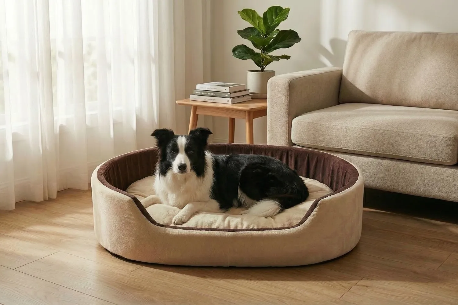 Simple Cream Brown Dog Bed dog bed, premium dog bed, orthopedic dog bed, soft dog bed, pet bed for dogs, comfortable dog bed, washable dog bed, dog bed with cushion, premium orthopedic dog bed for large dogs, soft and comfortable dog bed with cushion, durable dog bed with PU foam support, luxury pet bed for small and medium dogs, breathable dog bed for summer and winter, stylish modern dog bed for home, lightweight dog bed easy to carry, dog bed with bone shape pillow, buy dog bed online India, best dog bed for home use, affordable premium dog bed, high quality pet bed India, dog bed under budget, cozy dog bed, luxury pet comfort bed, soft plush dog bed, designer dog bed, pet sleeping bed, dog sofa bed, dog lounger bed, pet sofa bed, round dog bed, donut dog bed, calming dog bed, anti anxiety dog bed, raised edge dog bed, bolster dog bed, dog bed with side support, dog bed with high walls, puppy bed, small dog bed, medium dog bed, large dog bed, extra large dog bed, indoor dog bed, home pet bed, dog sleeping cushion, thick padded dog bed, fluffy dog bed, soft foam dog bed, PU foam dog bed, fiber filled dog bed, eco friendly dog bed, skin friendly dog bed, hypoallergenic dog bed, non toxic pet bed, durable pet bedding, long lasting dog bed, tear resistant dog bed, chew resistant dog bed, easy to clean dog bed, machine washable pet bed, removable cover dog bed, portable dog bed, travel dog bed, foldable dog bed, lightweight pet bed, luxury dog sofa, premium pet mattress, designer pet furniture, modern pet bed, aesthetic dog bed, comfortable pet mattress, pet relaxation bed, cozy pet nest, warm dog bed for winter, cool breathable dog bed for summer, all season dog bed, anti slip base dog bed, waterproof dog bed, indoor luxury pet bed, dog bed for crate, dog bed for living room, pet accessories dog bed, best selling dog bed, trending pet products, affordable pet bedding India, online pet supplies India
