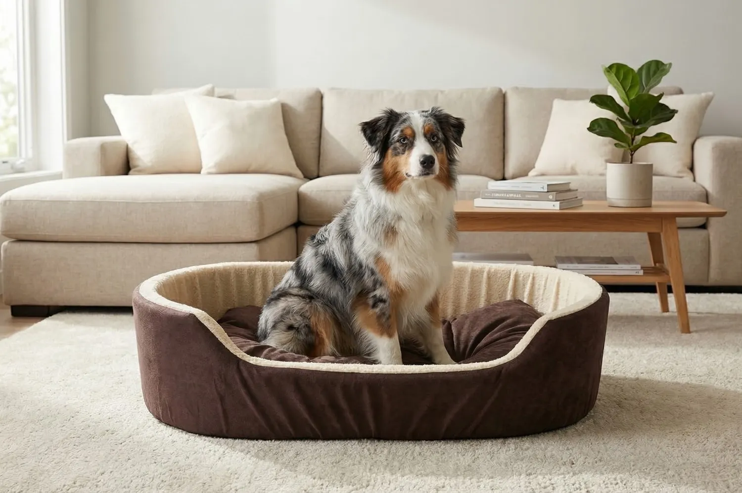 Simple Brown Cream Dog Bed dog bed, premium dog bed, orthopedic dog bed, soft dog bed, pet bed for dogs, comfortable dog bed, washable dog bed, dog bed with cushion, premium orthopedic dog bed for large dogs, soft and comfortable dog bed with cushion, durable dog bed with PU foam support, luxury pet bed for small and medium dogs, breathable dog bed for summer and winter, stylish modern dog bed for home, lightweight dog bed easy to carry, dog bed with bone shape pillow, buy dog bed online India, best dog bed for home use, affordable premium dog bed, high quality pet bed India, dog bed under budget, cozy dog bed, luxury pet comfort bed, soft plush dog bed, designer dog bed, pet sleeping bed, dog sofa bed, dog lounger bed, pet sofa bed, round dog bed, donut dog bed, calming dog bed, anti anxiety dog bed, raised edge dog bed, bolster dog bed, dog bed with side support, dog bed with high walls, puppy bed, small dog bed, medium dog bed, large dog bed, extra large dog bed, indoor dog bed, home pet bed, dog sleeping cushion, thick padded dog bed, fluffy dog bed, soft foam dog bed, PU foam dog bed, fiber filled dog bed, eco friendly dog bed, skin friendly dog bed, hypoallergenic dog bed, non toxic pet bed, durable pet bedding, long lasting dog bed, tear resistant dog bed, chew resistant dog bed, easy to clean dog bed, machine washable pet bed, removable cover dog bed, portable dog bed, travel dog bed, foldable dog bed, lightweight pet bed, luxury dog sofa, premium pet mattress, designer pet furniture, modern pet bed, aesthetic dog bed, comfortable pet mattress, pet relaxation bed, cozy pet nest, warm dog bed for winter, cool breathable dog bed for summer, all season dog bed, anti slip base dog bed, waterproof dog bed, indoor luxury pet bed, dog bed for crate, dog bed for living room, pet accessories dog bed, best selling dog bed, trending pet products, affordable pet bedding India, online pet supplies India