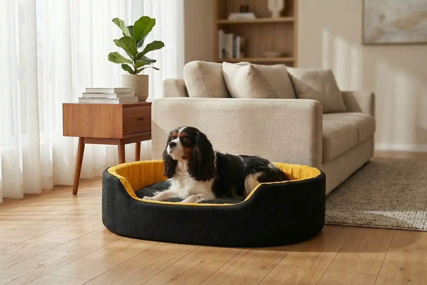 Simple Black Yellow Dog Bed dog bed, premium dog bed, orthopedic dog bed, soft dog bed, pet bed for dogs, comfortable dog bed, washable dog bed, dog bed with cushion, premium orthopedic dog bed for large dogs, soft and comfortable dog bed with cushion, durable dog bed with PU foam support, luxury pet bed for small and medium dogs, breathable dog bed for summer and winter, stylish modern dog bed for home, lightweight dog bed easy to carry, dog bed with bone shape pillow, buy dog bed online India, best dog bed for home use, affordable premium dog bed, high quality pet bed India, dog bed under budget, cozy dog bed, luxury pet comfort bed, soft plush dog bed, designer dog bed, pet sleeping bed, dog sofa bed, dog lounger bed, pet sofa bed, round dog bed, donut dog bed, calming dog bed, anti anxiety dog bed, raised edge dog bed, bolster dog bed, dog bed with side support, dog bed with high walls, puppy bed, small dog bed, medium dog bed, large dog bed, extra large dog bed, indoor dog bed, home pet bed, dog sleeping cushion, thick padded dog bed, fluffy dog bed, soft foam dog bed, PU foam dog bed, fiber filled dog bed, eco friendly dog bed, skin friendly dog bed, hypoallergenic dog bed, non toxic pet bed, durable pet bedding, long lasting dog bed, tear resistant dog bed, chew resistant dog bed, easy to clean dog bed, machine washable pet bed, removable cover dog bed, portable dog bed, travel dog bed, foldable dog bed, lightweight pet bed, luxury dog sofa, premium pet mattress, designer pet furniture, modern pet bed, aesthetic dog bed, comfortable pet mattress, pet relaxation bed, cozy pet nest, warm dog bed for winter, cool breathable dog bed for summer, all season dog bed, anti slip base dog bed, waterproof dog bed, indoor luxury pet bed, dog bed for crate, dog bed for living room, pet accessories dog bed, best selling dog bed, trending pet products, affordable pet bedding India, online pet supplies India