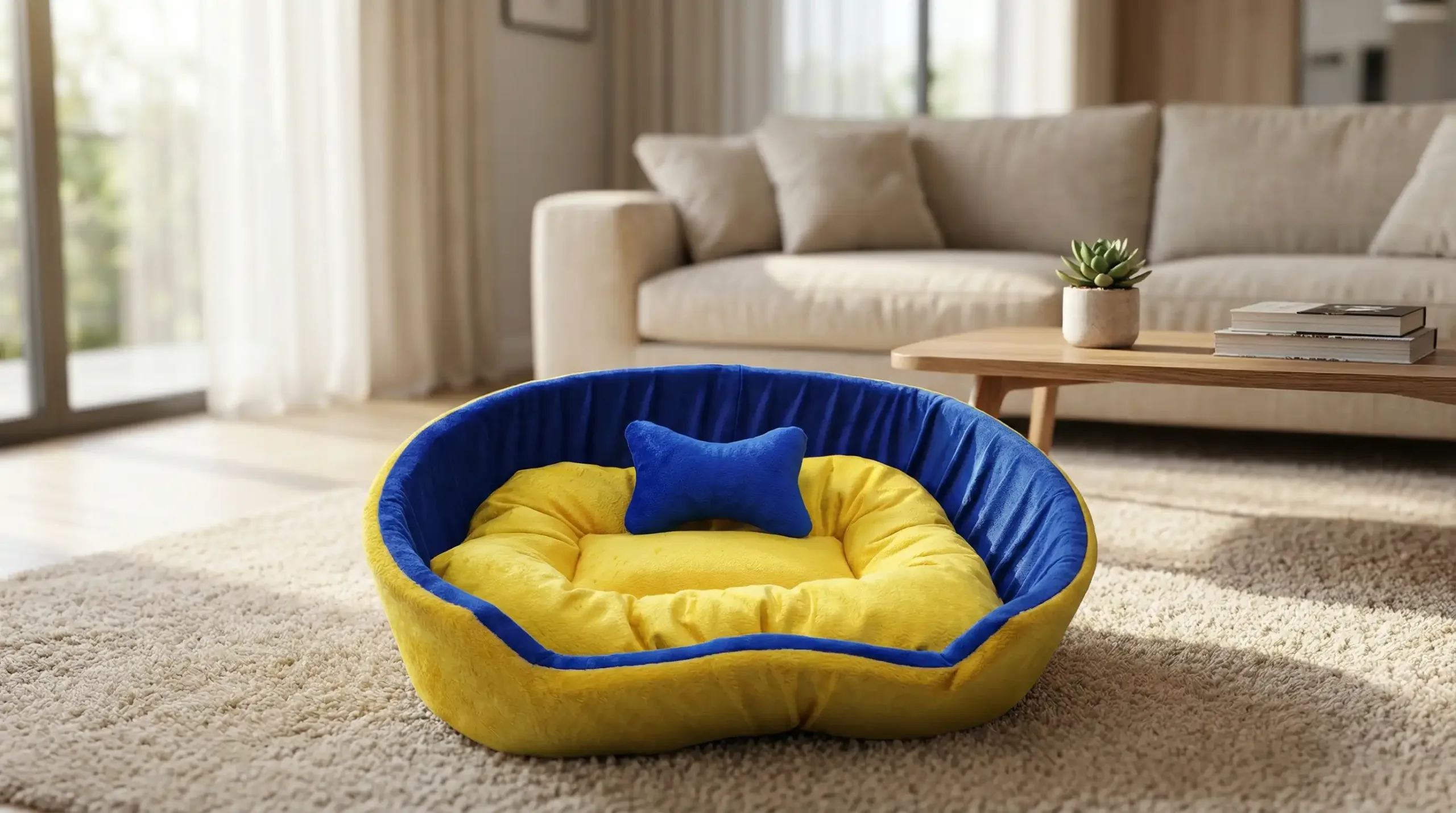 Yellow Blue Dog Bed With Pillow dog bed, premium dog bed, orthopedic dog bed, soft dog bed, pet bed for dogs, comfortable dog bed, washable dog bed, dog bed with cushion, premium orthopedic dog bed for large dogs, soft and comfortable dog bed with cushion, durable dog bed with PU foam support, luxury pet bed for small and medium dogs, breathable dog bed for summer and winter, stylish modern dog bed for home, lightweight dog bed easy to carry, dog bed with bone shape pillow, buy dog bed online India, best dog bed for home use, affordable premium dog bed, high quality pet bed India, dog bed under budget, cozy dog bed, luxury pet comfort bed, soft plush dog bed, designer dog bed, pet sleeping bed, dog sofa bed, dog lounger bed, pet sofa bed, round dog bed, donut dog bed, calming dog bed, anti anxiety dog bed, raised edge dog bed, bolster dog bed, dog bed with side support, dog bed with high walls, puppy bed, small dog bed, medium dog bed, large dog bed, extra large dog bed, indoor dog bed, home pet bed, dog sleeping cushion, thick padded dog bed, fluffy dog bed, soft foam dog bed, PU foam dog bed, fiber filled dog bed, eco friendly dog bed, skin friendly dog bed, hypoallergenic dog bed, non toxic pet bed, durable pet bedding, long lasting dog bed, tear resistant dog bed, chew resistant dog bed, easy to clean dog bed, machine washable pet bed, removable cover dog bed, portable dog bed, travel dog bed, foldable dog bed, lightweight pet bed, luxury dog sofa, premium pet mattress, designer pet furniture, modern pet bed, aesthetic dog bed, comfortable pet mattress, pet relaxation bed, cozy pet nest, warm dog bed for winter, cool breathable dog bed for summer, all season dog bed, anti slip base dog bed, waterproof dog bed, indoor luxury pet bed, dog bed for crate, dog bed for living room, pet accessories dog bed, best selling dog bed, trending pet products, affordable pet bedding India, online pet supplies India