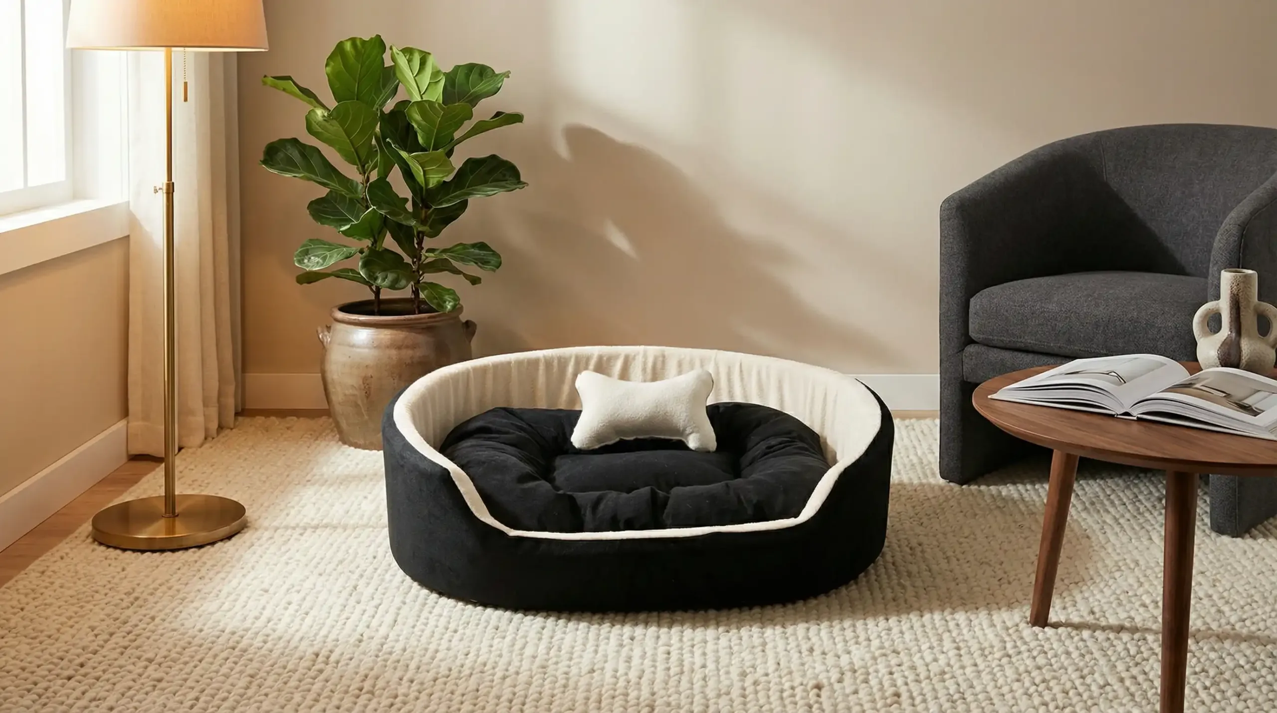 Black White Dog Bed With Pillow dog bed, premium dog bed, orthopedic dog bed, soft dog bed, pet bed for dogs, comfortable dog bed, washable dog bed, dog bed with cushion, premium orthopedic dog bed for large dogs, soft and comfortable dog bed with cushion, durable dog bed with PU foam support, luxury pet bed for small and medium dogs, breathable dog bed for summer and winter, stylish modern dog bed for home, lightweight dog bed easy to carry, dog bed with bone shape pillow, buy dog bed online India, best dog bed for home use, affordable premium dog bed, high quality pet bed India, dog bed under budget, cozy dog bed, luxury pet comfort bed, soft plush dog bed, designer dog bed, pet sleeping bed, dog sofa bed, dog lounger bed, pet sofa bed, round dog bed, donut dog bed, calming dog bed, anti anxiety dog bed, raised edge dog bed, bolster dog bed, dog bed with side support, dog bed with high walls, puppy bed, small dog bed, medium dog bed, large dog bed, extra large dog bed, indoor dog bed, home pet bed, dog sleeping cushion, thick padded dog bed, fluffy dog bed, soft foam dog bed, PU foam dog bed, fiber filled dog bed, eco friendly dog bed, skin friendly dog bed, hypoallergenic dog bed, non toxic pet bed, durable pet bedding, long lasting dog bed, tear resistant dog bed, chew resistant dog bed, easy to clean dog bed, machine washable pet bed, removable cover dog bed, portable dog bed, travel dog bed, foldable dog bed, lightweight pet bed, luxury dog sofa, premium pet mattress, designer pet furniture, modern pet bed, aesthetic dog bed, comfortable pet mattress, pet relaxation bed, cozy pet nest, warm dog bed for winter, cool breathable dog bed for summer, all season dog bed, anti slip base dog bed, waterproof dog bed, indoor luxury pet bed, dog bed for crate, dog bed for living room, pet accessories dog bed, best selling dog bed, trending pet products, affordable pet bedding India, online pet supplies India