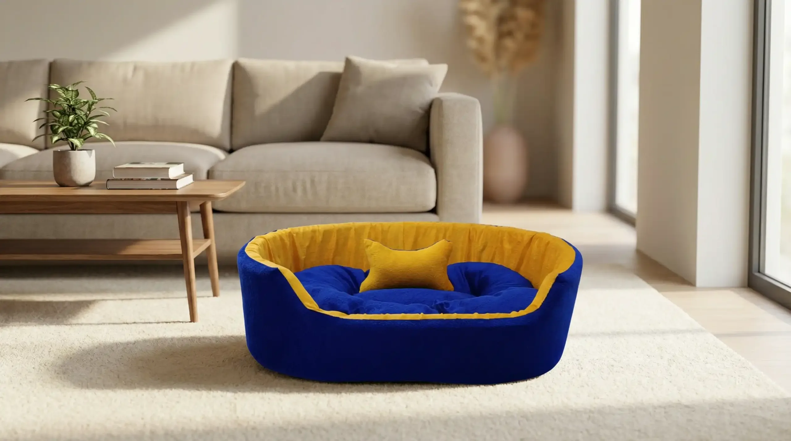 Blue Yellow Dog Bed With Pillow dog bed, premium dog bed, orthopedic dog bed, soft dog bed, pet bed for dogs, comfortable dog bed, washable dog bed, dog bed with cushion, premium orthopedic dog bed for large dogs, soft and comfortable dog bed with cushion, durable dog bed with PU foam support, luxury pet bed for small and medium dogs, breathable dog bed for summer and winter, stylish modern dog bed for home, lightweight dog bed easy to carry, dog bed with bone shape pillow, buy dog bed online India, best dog bed for home use, affordable premium dog bed, high quality pet bed India, dog bed under budget, cozy dog bed, luxury pet comfort bed, soft plush dog bed, designer dog bed, pet sleeping bed, dog sofa bed, dog lounger bed, pet sofa bed, round dog bed, donut dog bed, calming dog bed, anti anxiety dog bed, raised edge dog bed, bolster dog bed, dog bed with side support, dog bed with high walls, puppy bed, small dog bed, medium dog bed, large dog bed, extra large dog bed, indoor dog bed, home pet bed, dog sleeping cushion, thick padded dog bed, fluffy dog bed, soft foam dog bed, PU foam dog bed, fiber filled dog bed, eco friendly dog bed, skin friendly dog bed, hypoallergenic dog bed, non toxic pet bed, durable pet bedding, long lasting dog bed, tear resistant dog bed, chew resistant dog bed, easy to clean dog bed, machine washable pet bed, removable cover dog bed, portable dog bed, travel dog bed, foldable dog bed, lightweight pet bed, luxury dog sofa, premium pet mattress, designer pet furniture, modern pet bed, aesthetic dog bed, comfortable pet mattress, pet relaxation bed, cozy pet nest, warm dog bed for winter, cool breathable dog bed for summer, all season dog bed, anti slip base dog bed, waterproof dog bed, indoor luxury pet bed, dog bed for crate, dog bed for living room, pet accessories dog bed, best selling dog bed, trending pet products, affordable pet bedding India, online pet supplies India