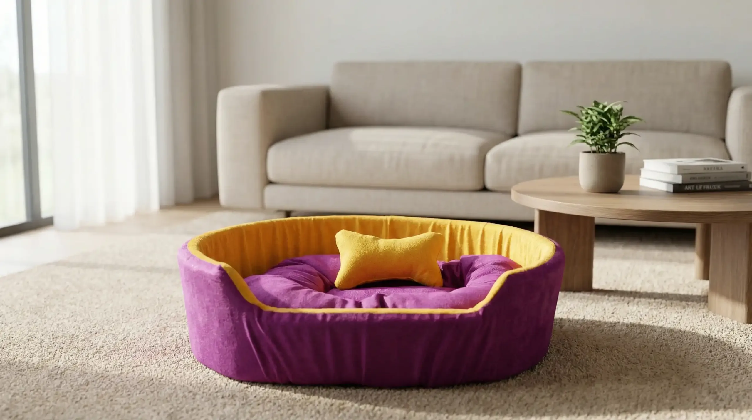 Purple Yellow Dog Bed With Pillow dog bed, premium dog bed, orthopedic dog bed, soft dog bed, pet bed for dogs, comfortable dog bed, washable dog bed, dog bed with cushion, premium orthopedic dog bed for large dogs, soft and comfortable dog bed with cushion, durable dog bed with PU foam support, luxury pet bed for small and medium dogs, breathable dog bed for summer and winter, stylish modern dog bed for home, lightweight dog bed easy to carry, dog bed with bone shape pillow, buy dog bed online India, best dog bed for home use, affordable premium dog bed, high quality pet bed India, dog bed under budget, cozy dog bed, luxury pet comfort bed, soft plush dog bed, designer dog bed, pet sleeping bed, dog sofa bed, dog lounger bed, pet sofa bed, round dog bed, donut dog bed, calming dog bed, anti anxiety dog bed, raised edge dog bed, bolster dog bed, dog bed with side support, dog bed with high walls, puppy bed, small dog bed, medium dog bed, large dog bed, extra large dog bed, indoor dog bed, home pet bed, dog sleeping cushion, thick padded dog bed, fluffy dog bed, soft foam dog bed, PU foam dog bed, fiber filled dog bed, eco friendly dog bed, skin friendly dog bed, hypoallergenic dog bed, non toxic pet bed, durable pet bedding, long lasting dog bed, tear resistant dog bed, chew resistant dog bed, easy to clean dog bed, machine washable pet bed, removable cover dog bed, portable dog bed, travel dog bed, foldable dog bed, lightweight pet bed, luxury dog sofa, premium pet mattress, designer pet furniture, modern pet bed, aesthetic dog bed, comfortable pet mattress, pet relaxation bed, cozy pet nest, warm dog bed for winter, cool breathable dog bed for summer, all season dog bed, anti slip base dog bed, waterproof dog bed, indoor luxury pet bed, dog bed for crate, dog bed for living room, pet accessories dog bed, best selling dog bed, trending pet products, affordable pet bedding India, online pet supplies India