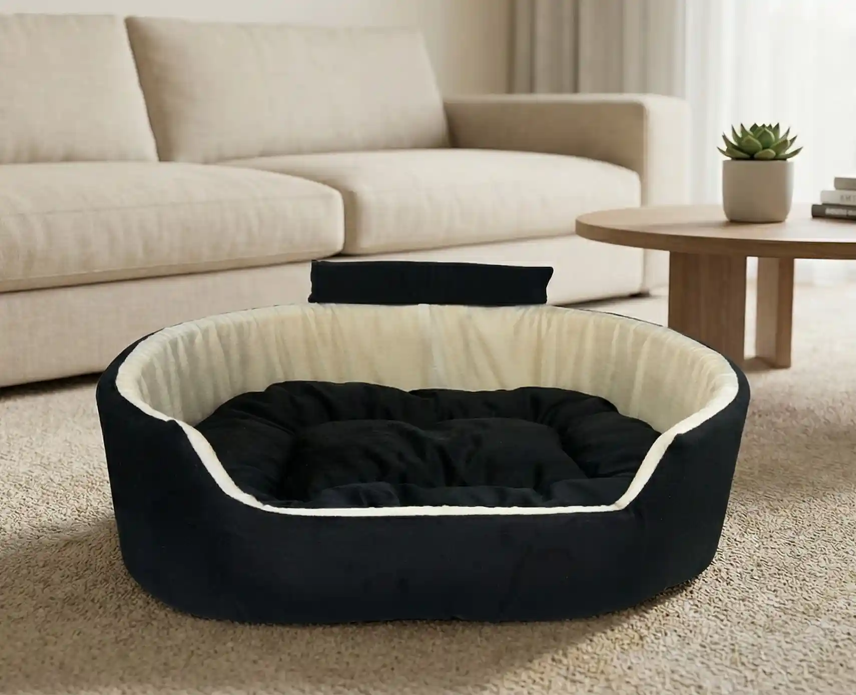 Black White Dog Bed With Collar Bolster Orthopedic Dog Bed, dog bed, premium dog bed, orthopedic dog bed, soft dog bed, pet bed for dogs, comfortable dog bed, washable dog bed, dog bed with cushion, premium orthopedic dog bed for large dogs, soft and comfortable dog bed with cushion, durable dog bed with PU foam support, luxury pet bed for small and medium dogs, breathable dog bed for summer and winter, stylish modern dog bed for home, lightweight dog bed easy to carry, dog bed with bone shape pillow, buy dog bed online India, best dog bed for home use, affordable premium dog bed, high quality pet bed India, dog bed under budget, cozy dog bed, luxury pet comfort bed, soft plush dog bed, designer dog bed, pet sleeping bed, dog sofa bed, dog lounger bed, pet sofa bed, round dog bed, donut dog bed, calming dog bed, anti anxiety dog bed, raised edge dog bed, bolster dog bed, dog bed with side support, dog bed with high walls, puppy bed, small dog bed, medium dog bed, large dog bed, extra large dog bed, indoor dog bed, home pet bed, dog sleeping cushion, thick padded dog bed, fluffy dog bed, soft foam dog bed, PU foam dog bed, fiber filled dog bed, eco friendly dog bed, skin friendly dog bed, hypoallergenic dog bed, non toxic pet bed, durable pet bedding, long lasting dog bed, tear resistant dog bed, chew resistant dog bed, easy to clean dog bed, machine washable pet bed, removable cover dog bed, portable dog bed, travel dog bed, foldable dog bed, lightweight pet bed, luxury dog sofa, premium pet mattress, designer pet furniture, modern pet bed, aesthetic dog bed, comfortable pet mattress, pet relaxation bed, cozy pet nest, warm dog bed for winter, cool breathable dog bed for summer, all season dog bed, anti slip base dog bed, waterproof dog bed, indoor luxury pet bed, dog bed for crate, dog bed for living room, pet accessories dog bed, best selling dog bed, trending pet products, affordable pet bedding India, online pet supplies India