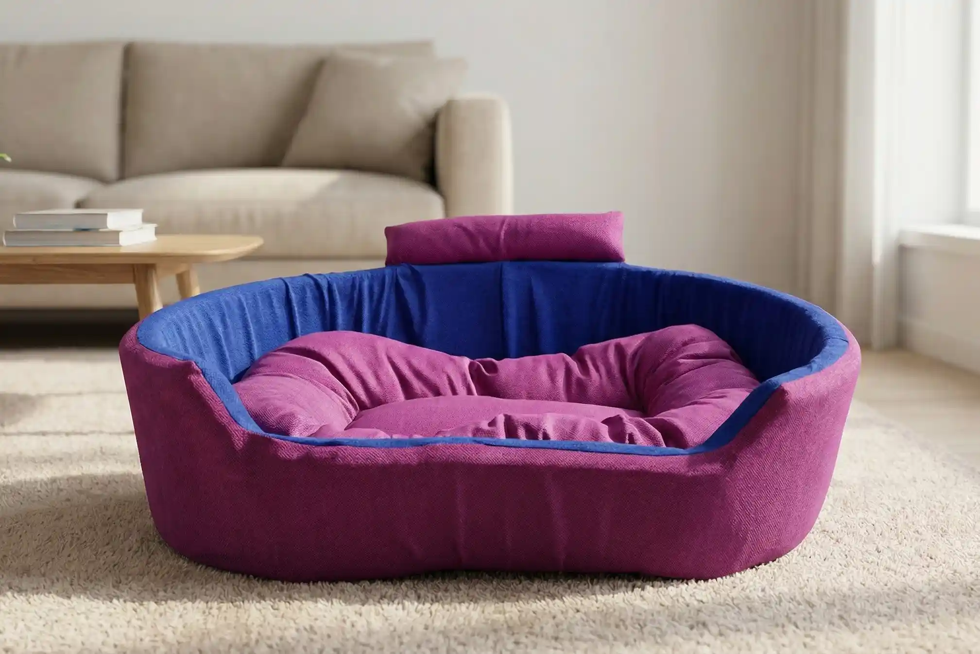 Purple Blue Dog Bed With Collar Bolster Orthopedic Dog Bed, dog bed, premium dog bed, orthopedic dog bed, soft dog bed, pet bed for dogs, comfortable dog bed, washable dog bed, dog bed with cushion, premium orthopedic dog bed for large dogs, soft and comfortable dog bed with cushion, durable dog bed with PU foam support, luxury pet bed for small and medium dogs, breathable dog bed for summer and winter, stylish modern dog bed for home, lightweight dog bed easy to carry, dog bed with bone shape pillow, buy dog bed online India, best dog bed for home use, affordable premium dog bed, high quality pet bed India, dog bed under budget, cozy dog bed, luxury pet comfort bed, soft plush dog bed, designer dog bed, pet sleeping bed, dog sofa bed, dog lounger bed, pet sofa bed, round dog bed, donut dog bed, calming dog bed, anti anxiety dog bed, raised edge dog bed, bolster dog bed, dog bed with side support, dog bed with high walls, puppy bed, small dog bed, medium dog bed, large dog bed, extra large dog bed, indoor dog bed, home pet bed, dog sleeping cushion, thick padded dog bed, fluffy dog bed, soft foam dog bed, PU foam dog bed, fiber filled dog bed, eco friendly dog bed, skin friendly dog bed, hypoallergenic dog bed, non toxic pet bed, durable pet bedding, long lasting dog bed, tear resistant dog bed, chew resistant dog bed, easy to clean dog bed, machine washable pet bed, removable cover dog bed, portable dog bed, travel dog bed, foldable dog bed, lightweight pet bed, luxury dog sofa, premium pet mattress, designer pet furniture, modern pet bed, aesthetic dog bed, comfortable pet mattress, pet relaxation bed, cozy pet nest, warm dog bed for winter, cool breathable dog bed for summer, all season dog bed, anti slip base dog bed, waterproof dog bed, indoor luxury pet bed, dog bed for crate, dog bed for living room, pet accessories dog bed, best selling dog bed, trending pet products, affordable pet bedding India, online pet supplies India