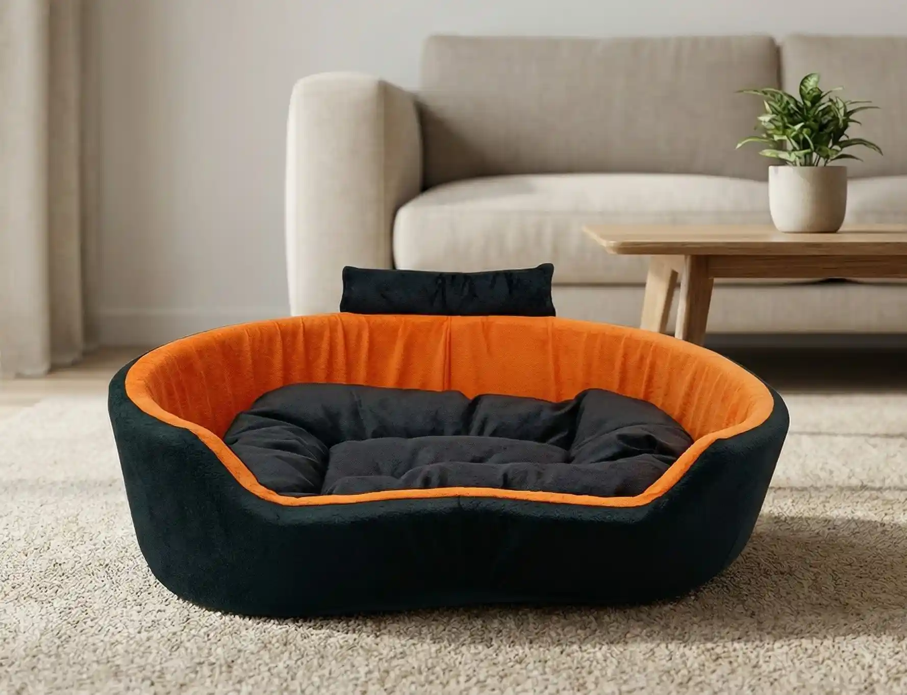Black Orange Dog Bed With Collar Bolster Orthopedic Dog Bed, dog bed, premium dog bed, orthopedic dog bed, soft dog bed, pet bed for dogs, comfortable dog bed, washable dog bed, dog bed with cushion, premium orthopedic dog bed for large dogs, soft and comfortable dog bed with cushion, durable dog bed with PU foam support, luxury pet bed for small and medium dogs, breathable dog bed for summer and winter, stylish modern dog bed for home, lightweight dog bed easy to carry, dog bed with bone shape pillow, buy dog bed online India, best dog bed for home use, affordable premium dog bed, high quality pet bed India, dog bed under budget, cozy dog bed, luxury pet comfort bed, soft plush dog bed, designer dog bed, pet sleeping bed, dog sofa bed, dog lounger bed, pet sofa bed, round dog bed, donut dog bed, calming dog bed, anti anxiety dog bed, raised edge dog bed, bolster dog bed, dog bed with side support, dog bed with high walls, puppy bed, small dog bed, medium dog bed, large dog bed, extra large dog bed, indoor dog bed, home pet bed, dog sleeping cushion, thick padded dog bed, fluffy dog bed, soft foam dog bed, PU foam dog bed, fiber filled dog bed, eco friendly dog bed, skin friendly dog bed, hypoallergenic dog bed, non toxic pet bed, durable pet bedding, long lasting dog bed, tear resistant dog bed, chew resistant dog bed, easy to clean dog bed, machine washable pet bed, removable cover dog bed, portable dog bed, travel dog bed, foldable dog bed, lightweight pet bed, luxury dog sofa, premium pet mattress, designer pet furniture, modern pet bed, aesthetic dog bed, comfortable pet mattress, pet relaxation bed, cozy pet nest, warm dog bed for winter, cool breathable dog bed for summer, all season dog bed, anti slip base dog bed, waterproof dog bed, indoor luxury pet bed, dog bed for crate, dog bed for living room, pet accessories dog bed, best selling dog bed, trending pet products, affordable pet bedding India, online pet supplies India