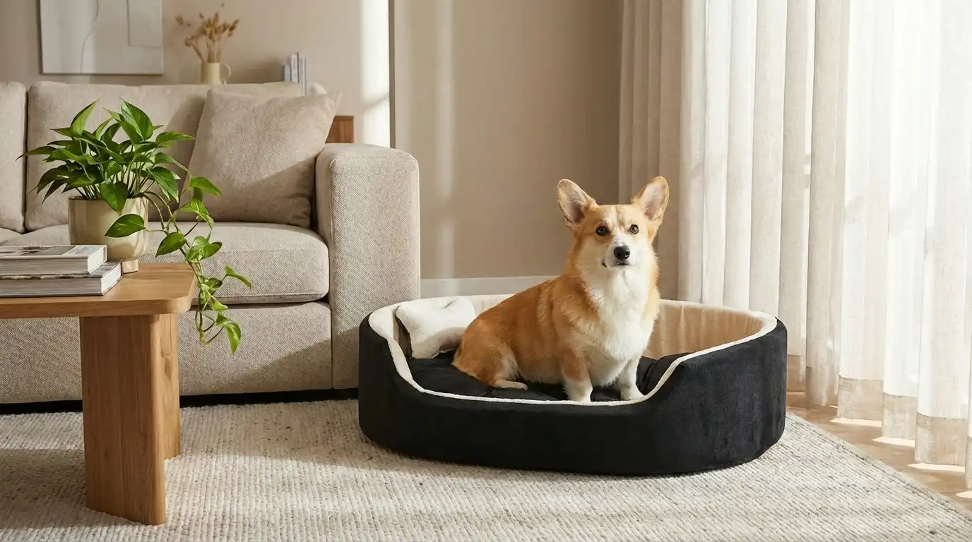 Black White Dog Bed With Pillow dog bed, premium dog bed, orthopedic dog bed, soft dog bed, pet bed for dogs, comfortable dog bed, washable dog bed, dog bed with cushion, premium orthopedic dog bed for large dogs, soft and comfortable dog bed with cushion, durable dog bed with PU foam support, luxury pet bed for small and medium dogs, breathable dog bed for summer and winter, stylish modern dog bed for home, lightweight dog bed easy to carry, dog bed with bone shape pillow, buy dog bed online India, best dog bed for home use, affordable premium dog bed, high quality pet bed India, dog bed under budget, cozy dog bed, luxury pet comfort bed, soft plush dog bed, designer dog bed, pet sleeping bed, dog sofa bed, dog lounger bed, pet sofa bed, round dog bed, donut dog bed, calming dog bed, anti anxiety dog bed, raised edge dog bed, bolster dog bed, dog bed with side support, dog bed with high walls, puppy bed, small dog bed, medium dog bed, large dog bed, extra large dog bed, indoor dog bed, home pet bed, dog sleeping cushion, thick padded dog bed, fluffy dog bed, soft foam dog bed, PU foam dog bed, fiber filled dog bed, eco friendly dog bed, skin friendly dog bed, hypoallergenic dog bed, non toxic pet bed, durable pet bedding, long lasting dog bed, tear resistant dog bed, chew resistant dog bed, easy to clean dog bed, machine washable pet bed, removable cover dog bed, portable dog bed, travel dog bed, foldable dog bed, lightweight pet bed, luxury dog sofa, premium pet mattress, designer pet furniture, modern pet bed, aesthetic dog bed, comfortable pet mattress, pet relaxation bed, cozy pet nest, warm dog bed for winter, cool breathable dog bed for summer, all season dog bed, anti slip base dog bed, waterproof dog bed, indoor luxury pet bed, dog bed for crate, dog bed for living room, pet accessories dog bed, best selling dog bed, trending pet products, affordable pet bedding India, online pet supplies India