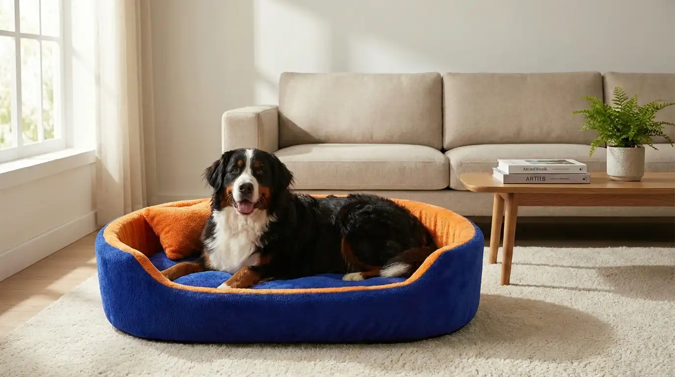 Blue Orange Dog Bed With Pillow dog bed, premium dog bed, orthopedic dog bed, soft dog bed, pet bed for dogs, comfortable dog bed, washable dog bed, dog bed with cushion, premium orthopedic dog bed for large dogs, soft and comfortable dog bed with cushion, durable dog bed with PU foam support, luxury pet bed for small and medium dogs, breathable dog bed for summer and winter, stylish modern dog bed for home, lightweight dog bed easy to carry, dog bed with bone shape pillow, buy dog bed online India, best dog bed for home use, affordable premium dog bed, high quality pet bed India, dog bed under budget, cozy dog bed, luxury pet comfort bed, soft plush dog bed, designer dog bed, pet sleeping bed, dog sofa bed, dog lounger bed, pet sofa bed, round dog bed, donut dog bed, calming dog bed, anti anxiety dog bed, raised edge dog bed, bolster dog bed, dog bed with side support, dog bed with high walls, puppy bed, small dog bed, medium dog bed, large dog bed, extra large dog bed, indoor dog bed, home pet bed, dog sleeping cushion, thick padded dog bed, fluffy dog bed, soft foam dog bed, PU foam dog bed, fiber filled dog bed, eco friendly dog bed, skin friendly dog bed, hypoallergenic dog bed, non toxic pet bed, durable pet bedding, long lasting dog bed, tear resistant dog bed, chew resistant dog bed, easy to clean dog bed, machine washable pet bed, removable cover dog bed, portable dog bed, travel dog bed, foldable dog bed, lightweight pet bed, luxury dog sofa, premium pet mattress, designer pet furniture, modern pet bed, aesthetic dog bed, comfortable pet mattress, pet relaxation bed, cozy pet nest, warm dog bed for winter, cool breathable dog bed for summer, all season dog bed, anti slip base dog bed, waterproof dog bed, indoor luxury pet bed, dog bed for crate, dog bed for living room, pet accessories dog bed, best selling dog bed, trending pet products, affordable pet bedding India, online pet supplies India