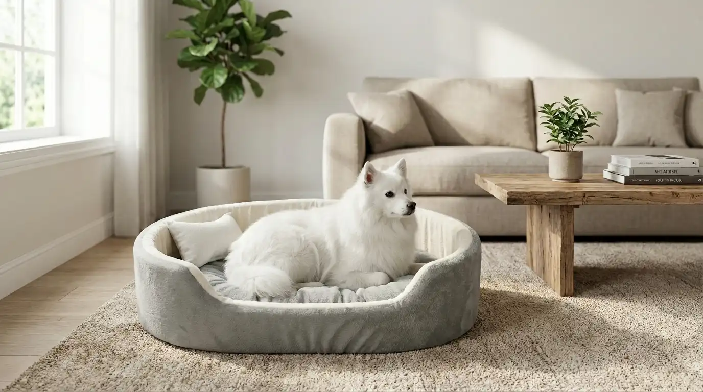 Gray White Dog Bed With Pillow dog bed, premium dog bed, orthopedic dog bed, soft dog bed, pet bed for dogs, comfortable dog bed, washable dog bed, dog bed with cushion, premium orthopedic dog bed for large dogs, soft and comfortable dog bed with cushion, durable dog bed with PU foam support, luxury pet bed for small and medium dogs, breathable dog bed for summer and winter, stylish modern dog bed for home, lightweight dog bed easy to carry, dog bed with bone shape pillow, buy dog bed online India, best dog bed for home use, affordable premium dog bed, high quality pet bed India, dog bed under budget, cozy dog bed, luxury pet comfort bed, soft plush dog bed, designer dog bed, pet sleeping bed, dog sofa bed, dog lounger bed, pet sofa bed, round dog bed, donut dog bed, calming dog bed, anti anxiety dog bed, raised edge dog bed, bolster dog bed, dog bed with side support, dog bed with high walls, puppy bed, small dog bed, medium dog bed, large dog bed, extra large dog bed, indoor dog bed, home pet bed, dog sleeping cushion, thick padded dog bed, fluffy dog bed, soft foam dog bed, PU foam dog bed, fiber filled dog bed, eco friendly dog bed, skin friendly dog bed, hypoallergenic dog bed, non toxic pet bed, durable pet bedding, long lasting dog bed, tear resistant dog bed, chew resistant dog bed, easy to clean dog bed, machine washable pet bed, removable cover dog bed, portable dog bed, travel dog bed, foldable dog bed, lightweight pet bed, luxury dog sofa, premium pet mattress, designer pet furniture, modern pet bed, aesthetic dog bed, comfortable pet mattress, pet relaxation bed, cozy pet nest, warm dog bed for winter, cool breathable dog bed for summer, all season dog bed, anti slip base dog bed, waterproof dog bed, indoor luxury pet bed, dog bed for crate, dog bed for living room, pet accessories dog bed, best selling dog bed, trending pet products, affordable pet bedding India, online pet supplies India