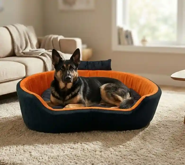 Black Orange Dog Bed With Collar Bolster Orthopedic Dog Bed, dog bed, premium dog bed, orthopedic dog bed, soft dog bed, pet bed for dogs, comfortable dog bed, washable dog bed, dog bed with cushion, premium orthopedic dog bed for large dogs, soft and comfortable dog bed with cushion, durable dog bed with PU foam support, luxury pet bed for small and medium dogs, breathable dog bed for summer and winter, stylish modern dog bed for home, lightweight dog bed easy to carry, dog bed with bone shape pillow, buy dog bed online India, best dog bed for home use, affordable premium dog bed, high quality pet bed India, dog bed under budget, cozy dog bed, luxury pet comfort bed, soft plush dog bed, designer dog bed, pet sleeping bed, dog sofa bed, dog lounger bed, pet sofa bed, round dog bed, donut dog bed, calming dog bed, anti anxiety dog bed, raised edge dog bed, bolster dog bed, dog bed with side support, dog bed with high walls, puppy bed, small dog bed, medium dog bed, large dog bed, extra large dog bed, indoor dog bed, home pet bed, dog sleeping cushion, thick padded dog bed, fluffy dog bed, soft foam dog bed, PU foam dog bed, fiber filled dog bed, eco friendly dog bed, skin friendly dog bed, hypoallergenic dog bed, non toxic pet bed, durable pet bedding, long lasting dog bed, tear resistant dog bed, chew resistant dog bed, easy to clean dog bed, machine washable pet bed, removable cover dog bed, portable dog bed, travel dog bed, foldable dog bed, lightweight pet bed, luxury dog sofa, premium pet mattress, designer pet furniture, modern pet bed, aesthetic dog bed, comfortable pet mattress, pet relaxation bed, cozy pet nest, warm dog bed for winter, cool breathable dog bed for summer, all season dog bed, anti slip base dog bed, waterproof dog bed, indoor luxury pet bed, dog bed for crate, dog bed for living room, pet accessories dog bed, best selling dog bed, trending pet products, affordable pet bedding India, online pet supplies India