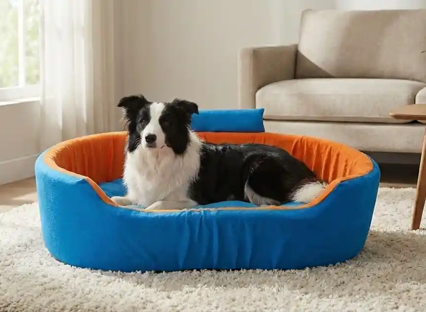 Skyblue Orange Dog Bed With Collar Bolster Orthopedic Dog Bed, dog bed, premium dog bed, orthopedic dog bed, soft dog bed, pet bed for dogs, comfortable dog bed, washable dog bed, dog bed with cushion, premium orthopedic dog bed for large dogs, soft and comfortable dog bed with cushion, durable dog bed with PU foam support, luxury pet bed for small and medium dogs, breathable dog bed for summer and winter, stylish modern dog bed for home, lightweight dog bed easy to carry, dog bed with bone shape pillow, buy dog bed online India, best dog bed for home use, affordable premium dog bed, high quality pet bed India, dog bed under budget, cozy dog bed, luxury pet comfort bed, soft plush dog bed, designer dog bed, pet sleeping bed, dog sofa bed, dog lounger bed, pet sofa bed, round dog bed, donut dog bed, calming dog bed, anti anxiety dog bed, raised edge dog bed, bolster dog bed, dog bed with side support, dog bed with high walls, puppy bed, small dog bed, medium dog bed, large dog bed, extra large dog bed, indoor dog bed, home pet bed, dog sleeping cushion, thick padded dog bed, fluffy dog bed, soft foam dog bed, PU foam dog bed, fiber filled dog bed, eco friendly dog bed, skin friendly dog bed, hypoallergenic dog bed, non toxic pet bed, durable pet bedding, long lasting dog bed, tear resistant dog bed, chew resistant dog bed, easy to clean dog bed, machine washable pet bed, removable cover dog bed, portable dog bed, travel dog bed, foldable dog bed, lightweight pet bed, luxury dog sofa, premium pet mattress, designer pet furniture, modern pet bed, aesthetic dog bed, comfortable pet mattress, pet relaxation bed, cozy pet nest, warm dog bed for winter, cool breathable dog bed for summer, all season dog bed, anti slip base dog bed, waterproof dog bed, indoor luxury pet bed, dog bed for crate, dog bed for living room, pet accessories dog bed, best selling dog bed, trending pet products, affordable pet bedding India, online pet supplies India