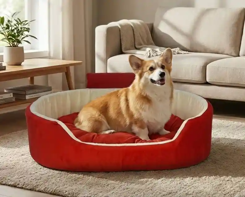 Red White Dog Bed With Collar Bolster Orthopedic Dog Bed, dog bed, premium dog bed, orthopedic dog bed, soft dog bed, pet bed for dogs, comfortable dog bed, washable dog bed, dog bed with cushion, premium orthopedic dog bed for large dogs, soft and comfortable dog bed with cushion, durable dog bed with PU foam support, luxury pet bed for small and medium dogs, breathable dog bed for summer and winter, stylish modern dog bed for home, lightweight dog bed easy to carry, dog bed with bone shape pillow, buy dog bed online India, best dog bed for home use, affordable premium dog bed, high quality pet bed India, dog bed under budget, cozy dog bed, luxury pet comfort bed, soft plush dog bed, designer dog bed, pet sleeping bed, dog sofa bed, dog lounger bed, pet sofa bed, round dog bed, donut dog bed, calming dog bed, anti anxiety dog bed, raised edge dog bed, bolster dog bed, dog bed with side support, dog bed with high walls, puppy bed, small dog bed, medium dog bed, large dog bed, extra large dog bed, indoor dog bed, home pet bed, dog sleeping cushion, thick padded dog bed, fluffy dog bed, soft foam dog bed, PU foam dog bed, fiber filled dog bed, eco friendly dog bed, skin friendly dog bed, hypoallergenic dog bed, non toxic pet bed, durable pet bedding, long lasting dog bed, tear resistant dog bed, chew resistant dog bed, easy to clean dog bed, machine washable pet bed, removable cover dog bed, portable dog bed, travel dog bed, foldable dog bed, lightweight pet bed, luxury dog sofa, premium pet mattress, designer pet furniture, modern pet bed, aesthetic dog bed, comfortable pet mattress, pet relaxation bed, cozy pet nest, warm dog bed for winter, cool breathable dog bed for summer, all season dog bed, anti slip base dog bed, waterproof dog bed, indoor luxury pet bed, dog bed for crate, dog bed for living room, pet accessories dog bed, best selling dog bed, trending pet products, affordable pet bedding India, online pet supplies India