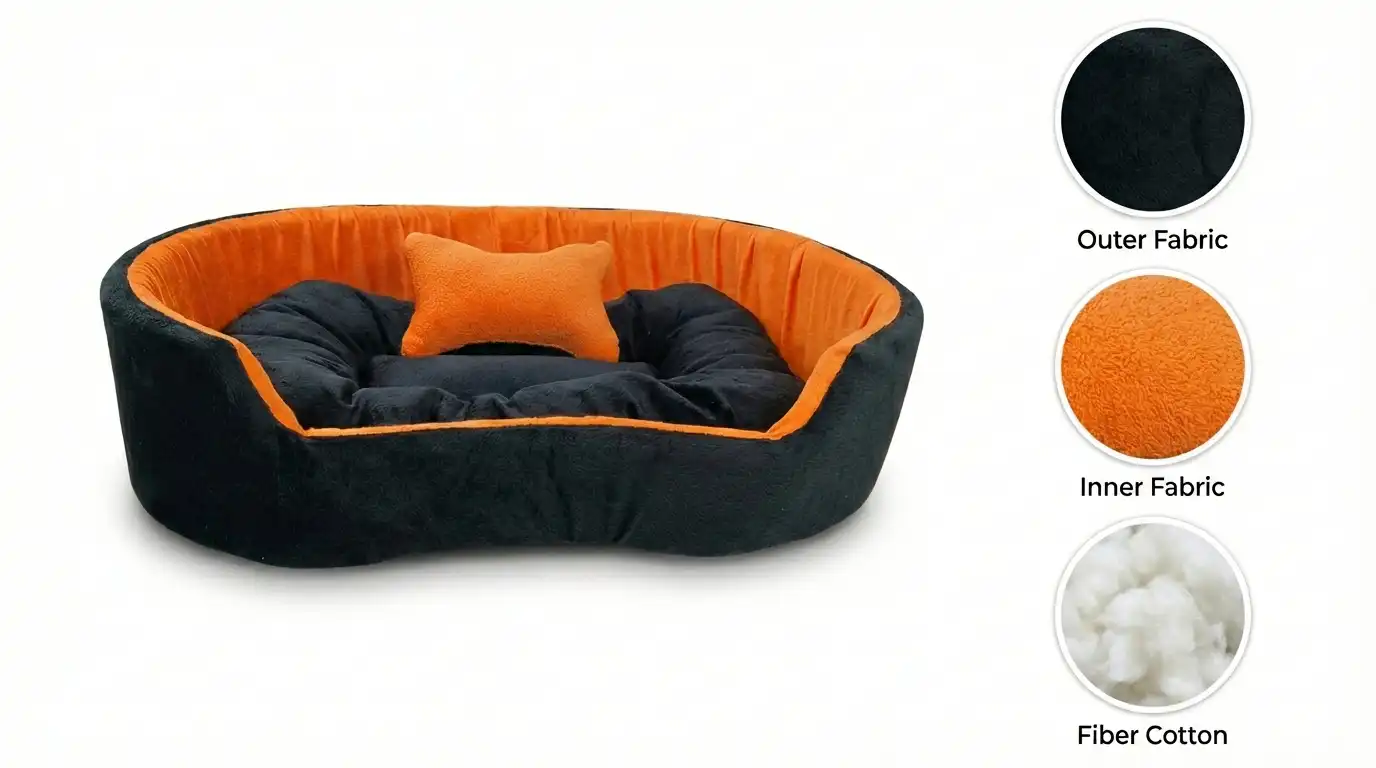 Black Orange Dog Bed With Pillow & Collar dog bed, premium dog bed, orthopedic dog bed, soft dog bed, pet bed for dogs, comfortable dog bed, washable dog bed, dog bed with cushion, premium orthopedic dog bed for large dogs, soft and comfortable dog bed with cushion, durable dog bed with PU foam support, luxury pet bed for small and medium dogs, breathable dog bed for summer and winter, stylish modern dog bed for home, lightweight dog bed easy to carry, dog bed with bone shape pillow, buy dog bed online India, best dog bed for home use, affordable premium dog bed, high quality pet bed India, dog bed under budget, cozy dog bed, luxury pet comfort bed, soft plush dog bed, designer dog bed, pet sleeping bed, dog sofa bed, dog lounger bed, pet sofa bed, round dog bed, donut dog bed, calming dog bed, anti anxiety dog bed, raised edge dog bed, bolster dog bed, dog bed with side support, dog bed with high walls, puppy bed, small dog bed, medium dog bed, large dog bed, extra large dog bed, indoor dog bed, home pet bed, dog sleeping cushion, thick padded dog bed, fluffy dog bed, soft foam dog bed, PU foam dog bed, fiber filled dog bed, eco friendly dog bed, skin friendly dog bed, hypoallergenic dog bed, non toxic pet bed, durable pet bedding, long lasting dog bed, tear resistant dog bed, chew resistant dog bed, easy to clean dog bed, machine washable pet bed, removable cover dog bed, portable dog bed, travel dog bed, foldable dog bed, lightweight pet bed, luxury dog sofa, premium pet mattress, designer pet furniture, modern pet bed, aesthetic dog bed, comfortable pet mattress, pet relaxation bed, cozy pet nest, warm dog bed for winter, cool breathable dog bed for summer, all season dog bed, anti slip base dog bed, waterproof dog bed, indoor luxury pet bed, dog bed for crate, dog bed for living room, pet accessories dog bed, best selling dog bed, trending pet products, affordable pet bedding India, online pet supplies India