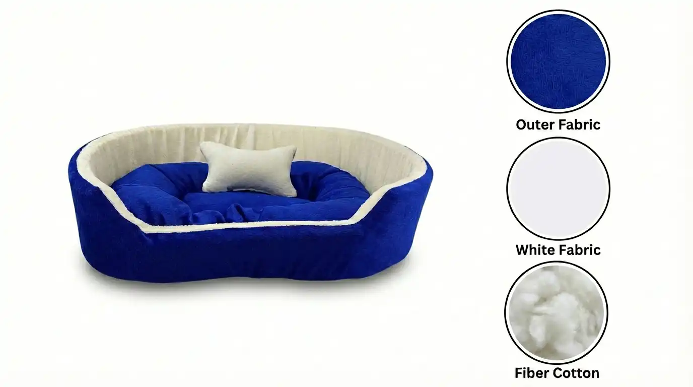 Blue White Dog Bed With Pillow dog bed, premium dog bed, orthopedic dog bed, soft dog bed, pet bed for dogs, comfortable dog bed, washable dog bed, dog bed with cushion, premium orthopedic dog bed for large dogs, soft and comfortable dog bed with cushion, durable dog bed with PU foam support, luxury pet bed for small and medium dogs, breathable dog bed for summer and winter, stylish modern dog bed for home, lightweight dog bed easy to carry, dog bed with bone shape pillow, buy dog bed online India, best dog bed for home use, affordable premium dog bed, high quality pet bed India, dog bed under budget, cozy dog bed, luxury pet comfort bed, soft plush dog bed, designer dog bed, pet sleeping bed, dog sofa bed, dog lounger bed, pet sofa bed, round dog bed, donut dog bed, calming dog bed, anti anxiety dog bed, raised edge dog bed, bolster dog bed, dog bed with side support, dog bed with high walls, puppy bed, small dog bed, medium dog bed, large dog bed, extra large dog bed, indoor dog bed, home pet bed, dog sleeping cushion, thick padded dog bed, fluffy dog bed, soft foam dog bed, PU foam dog bed, fiber filled dog bed, eco friendly dog bed, skin friendly dog bed, hypoallergenic dog bed, non toxic pet bed, durable pet bedding, long lasting dog bed, tear resistant dog bed, chew resistant dog bed, easy to clean dog bed, machine washable pet bed, removable cover dog bed, portable dog bed, travel dog bed, foldable dog bed, lightweight pet bed, luxury dog sofa, premium pet mattress, designer pet furniture, modern pet bed, aesthetic dog bed, comfortable pet mattress, pet relaxation bed, cozy pet nest, warm dog bed for winter, cool breathable dog bed for summer, all season dog bed, anti slip base dog bed, waterproof dog bed, indoor luxury pet bed, dog bed for crate, dog bed for living room, pet accessories dog bed, best selling dog bed, trending pet products, affordable pet bedding India, online pet supplies India