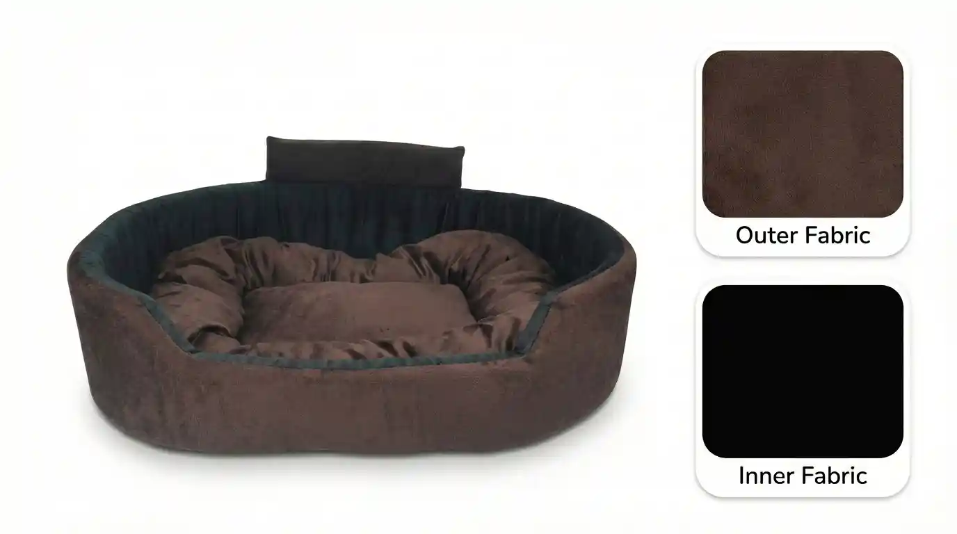 Brown Black Dog Bed With Collar Bolster Orthopedic Dog Bed, dog bed, premium dog bed, orthopedic dog bed, soft dog bed, pet bed for dogs, comfortable dog bed, washable dog bed, dog bed with cushion, premium orthopedic dog bed for large dogs, soft and comfortable dog bed with cushion, durable dog bed with PU foam support, luxury pet bed for small and medium dogs, breathable dog bed for summer and winter, stylish modern dog bed for home, lightweight dog bed easy to carry, dog bed with bone shape pillow, buy dog bed online India, best dog bed for home use, affordable premium dog bed, high quality pet bed India, dog bed under budget, cozy dog bed, luxury pet comfort bed, soft plush dog bed, designer dog bed, pet sleeping bed, dog sofa bed, dog lounger bed, pet sofa bed, round dog bed, donut dog bed, calming dog bed, anti anxiety dog bed, raised edge dog bed, bolster dog bed, dog bed with side support, dog bed with high walls, puppy bed, small dog bed, medium dog bed, large dog bed, extra large dog bed, indoor dog bed, home pet bed, dog sleeping cushion, thick padded dog bed, fluffy dog bed, soft foam dog bed, PU foam dog bed, fiber filled dog bed, eco friendly dog bed, skin friendly dog bed, hypoallergenic dog bed, non toxic pet bed, durable pet bedding, long lasting dog bed, tear resistant dog bed, chew resistant dog bed, easy to clean dog bed, machine washable pet bed, removable cover dog bed, portable dog bed, travel dog bed, foldable dog bed, lightweight pet bed, luxury dog sofa, premium pet mattress, designer pet furniture, modern pet bed, aesthetic dog bed, comfortable pet mattress, pet relaxation bed, cozy pet nest, warm dog bed for winter, cool breathable dog bed for summer, all season dog bed, anti slip base dog bed, waterproof dog bed, indoor luxury pet bed, dog bed for crate, dog bed for living room, pet accessories dog bed, best selling dog bed, trending pet products, affordable pet bedding India, online pet supplies India