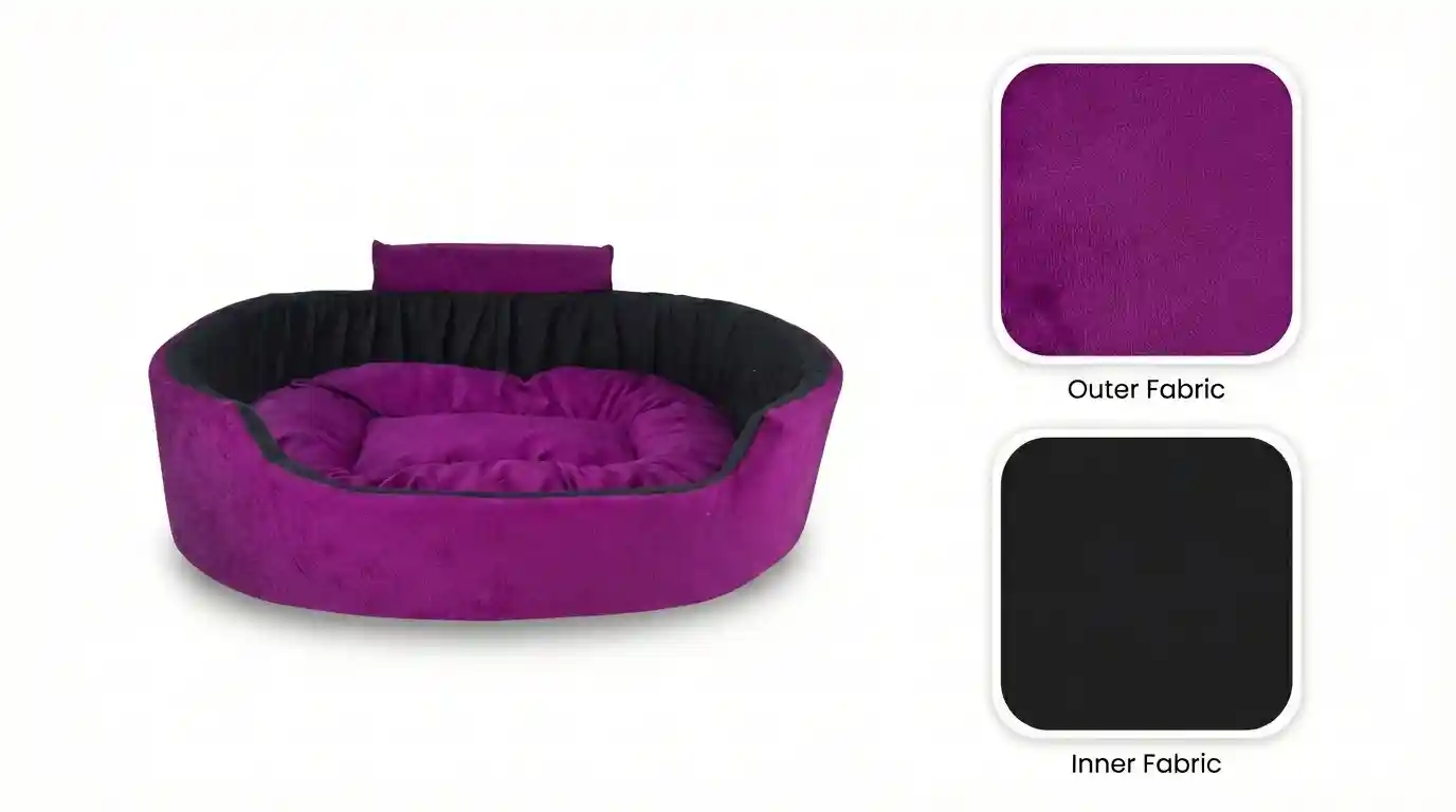 Purple Black Dog Bed With Collar Bolster Orthopedic Dog Bed, dog bed, premium dog bed, orthopedic dog bed, soft dog bed, pet bed for dogs, comfortable dog bed, washable dog bed, dog bed with cushion, premium orthopedic dog bed for large dogs, soft and comfortable dog bed with cushion, durable dog bed with PU foam support, luxury pet bed for small and medium dogs, breathable dog bed for summer and winter, stylish modern dog bed for home, lightweight dog bed easy to carry, dog bed with bone shape pillow, buy dog bed online India, best dog bed for home use, affordable premium dog bed, high quality pet bed India, dog bed under budget, cozy dog bed, luxury pet comfort bed, soft plush dog bed, designer dog bed, pet sleeping bed, dog sofa bed, dog lounger bed, pet sofa bed, round dog bed, donut dog bed, calming dog bed, anti anxiety dog bed, raised edge dog bed, bolster dog bed, dog bed with side support, dog bed with high walls, puppy bed, small dog bed, medium dog bed, large dog bed, extra large dog bed, indoor dog bed, home pet bed, dog sleeping cushion, thick padded dog bed, fluffy dog bed, soft foam dog bed, PU foam dog bed, fiber filled dog bed, eco friendly dog bed, skin friendly dog bed, hypoallergenic dog bed, non toxic pet bed, durable pet bedding, long lasting dog bed, tear resistant dog bed, chew resistant dog bed, easy to clean dog bed, machine washable pet bed, removable cover dog bed, portable dog bed, travel dog bed, foldable dog bed, lightweight pet bed, luxury dog sofa, premium pet mattress, designer pet furniture, modern pet bed, aesthetic dog bed, comfortable pet mattress, pet relaxation bed, cozy pet nest, warm dog bed for winter, cool breathable dog bed for summer, all season dog bed, anti slip base dog bed, waterproof dog bed, indoor luxury pet bed, dog bed for crate, dog bed for living room, pet accessories dog bed, best selling dog bed, trending pet products, affordable pet bedding India, online pet supplies India