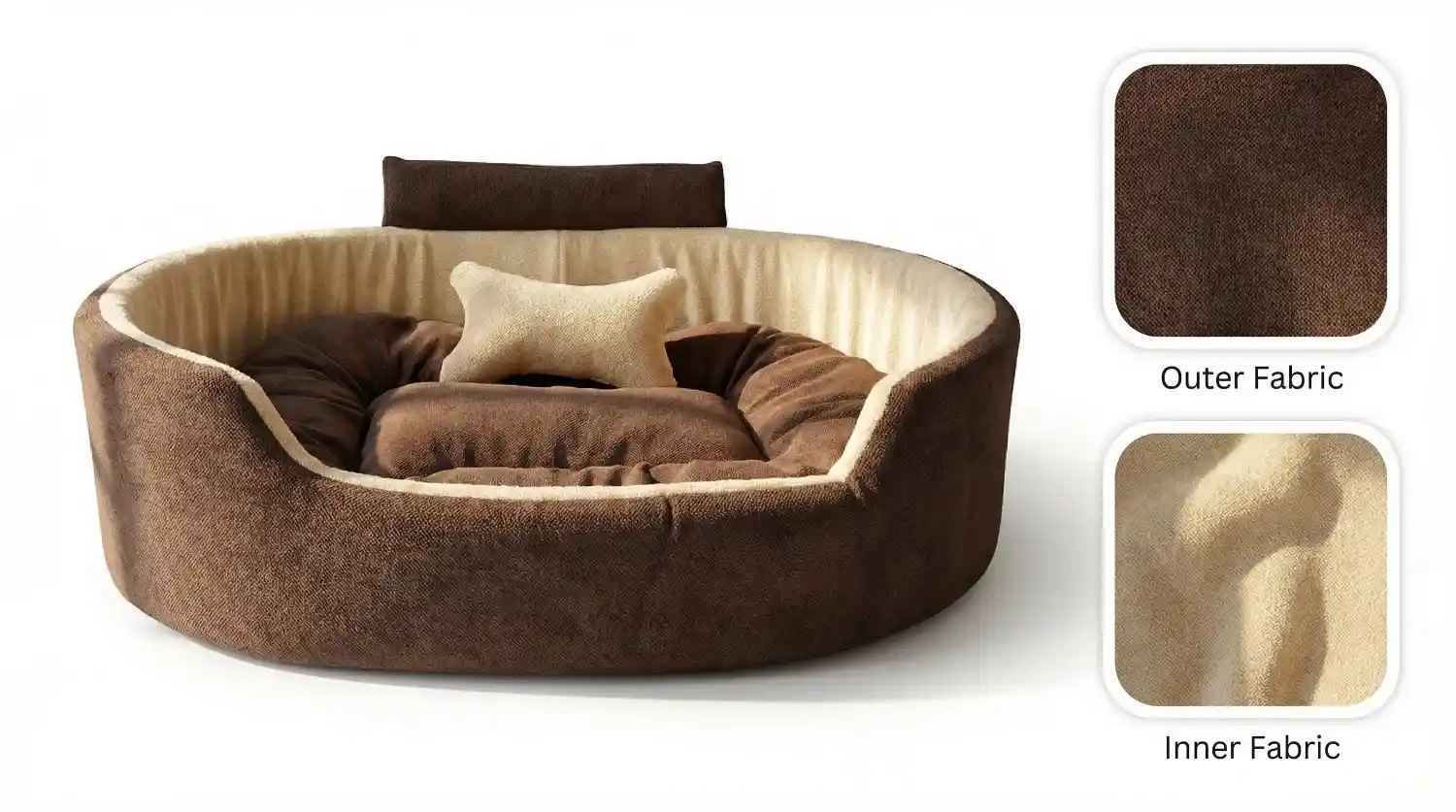 Brown Cream Dog Bed With Collar & Pillow Bolster Orthopedic Dog Bed, dog bed, premium dog bed, orthopedic dog bed, soft dog bed, pet bed for dogs, comfortable dog bed, washable dog bed, dog bed with cushion, premium orthopedic dog bed for large dogs, soft and comfortable dog bed with cushion, durable dog bed with PU foam support, luxury pet bed for small and medium dogs, breathable dog bed for summer and winter, stylish modern dog bed for home, lightweight dog bed easy to carry, dog bed with bone shape pillow, buy dog bed online India, best dog bed for home use, affordable premium dog bed, high quality pet bed India, dog bed under budget, cozy dog bed, luxury pet comfort bed, soft plush dog bed, designer dog bed, pet sleeping bed, dog sofa bed, dog lounger bed, pet sofa bed, round dog bed, donut dog bed, calming dog bed, anti anxiety dog bed, raised edge dog bed, bolster dog bed, dog bed with side support, dog bed with high walls, puppy bed, small dog bed, medium dog bed, large dog bed, extra large dog bed, indoor dog bed, home pet bed, dog sleeping cushion, thick padded dog bed, fluffy dog bed, soft foam dog bed, PU foam dog bed, fiber filled dog bed, eco friendly dog bed, skin friendly dog bed, hypoallergenic dog bed, non toxic pet bed, durable pet bedding, long lasting dog bed, tear resistant dog bed, chew resistant dog bed, easy to clean dog bed, machine washable pet bed, removable cover dog bed, portable dog bed, travel dog bed, foldable dog bed, lightweight pet bed, luxury dog sofa, premium pet mattress, designer pet furniture, modern pet bed, aesthetic dog bed, comfortable pet mattress, pet relaxation bed, cozy pet nest, warm dog bed for winter, cool breathable dog bed for summer, all season dog bed, anti slip base dog bed, waterproof dog bed, indoor luxury pet bed, dog bed for crate, dog bed for living room, pet accessories dog bed, best selling dog bed, trending pet products, affordable pet bedding India, online pet supplies India