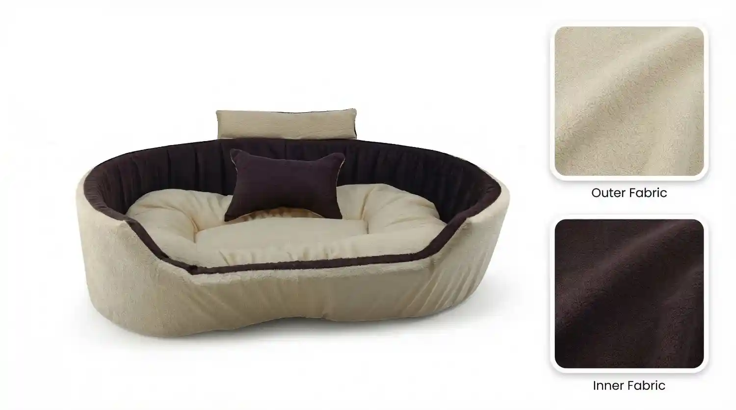 Cream Brown Dog Bed With Collar & Pillow Bolster Orthopedic Dog Bed, dog bed, premium dog bed, orthopedic dog bed, soft dog bed, pet bed for dogs, comfortable dog bed, washable dog bed, dog bed with cushion, premium orthopedic dog bed for large dogs, soft and comfortable dog bed with cushion, durable dog bed with PU foam support, luxury pet bed for small and medium dogs, breathable dog bed for summer and winter, stylish modern dog bed for home, lightweight dog bed easy to carry, dog bed with bone shape pillow, buy dog bed online India, best dog bed for home use, affordable premium dog bed, high quality pet bed India, dog bed under budget, cozy dog bed, luxury pet comfort bed, soft plush dog bed, designer dog bed, pet sleeping bed, dog sofa bed, dog lounger bed, pet sofa bed, round dog bed, donut dog bed, calming dog bed, anti anxiety dog bed, raised edge dog bed, bolster dog bed, dog bed with side support, dog bed with high walls, puppy bed, small dog bed, medium dog bed, large dog bed, extra large dog bed, indoor dog bed, home pet bed, dog sleeping cushion, thick padded dog bed, fluffy dog bed, soft foam dog bed, PU foam dog bed, fiber filled dog bed, eco friendly dog bed, skin friendly dog bed, hypoallergenic dog bed, non toxic pet bed, durable pet bedding, long lasting dog bed, tear resistant dog bed, chew resistant dog bed, easy to clean dog bed, machine washable pet bed, removable cover dog bed, portable dog bed, travel dog bed, foldable dog bed, lightweight pet bed, luxury dog sofa, premium pet mattress, designer pet furniture, modern pet bed, aesthetic dog bed, comfortable pet mattress, pet relaxation bed, cozy pet nest, warm dog bed for winter, cool breathable dog bed for summer, all season dog bed, anti slip base dog bed, waterproof dog bed, indoor luxury pet bed, dog bed for crate, dog bed for living room, pet accessories dog bed, best selling dog bed, trending pet products, affordable pet bedding India, online pet supplies India
