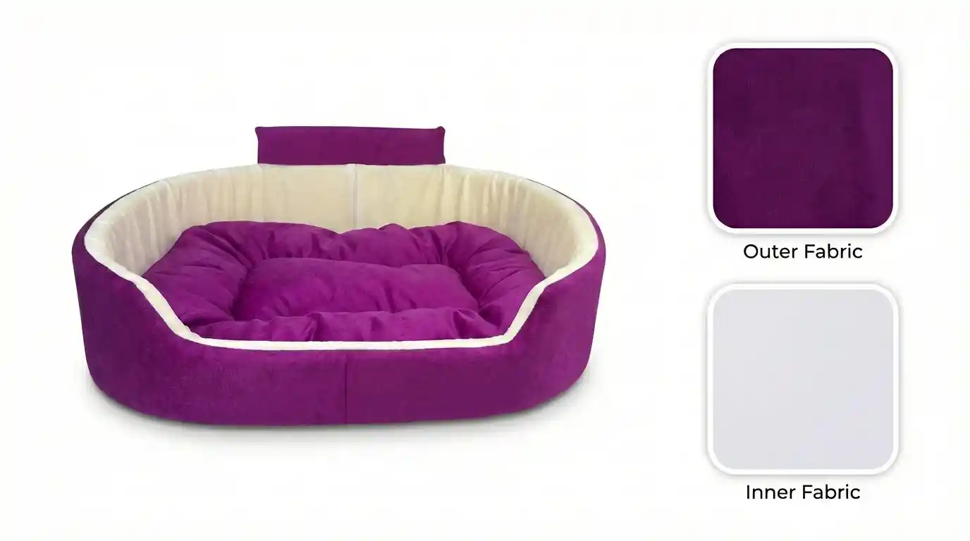 Purple White Dog Bed With Collar Bolster Orthopedic Dog Bed, dog bed, premium dog bed, orthopedic dog bed, soft dog bed, pet bed for dogs, comfortable dog bed, washable dog bed, dog bed with cushion, premium orthopedic dog bed for large dogs, soft and comfortable dog bed with cushion, durable dog bed with PU foam support, luxury pet bed for small and medium dogs, breathable dog bed for summer and winter, stylish modern dog bed for home, lightweight dog bed easy to carry, dog bed with bone shape pillow, buy dog bed online India, best dog bed for home use, affordable premium dog bed, high quality pet bed India, dog bed under budget, cozy dog bed, luxury pet comfort bed, soft plush dog bed, designer dog bed, pet sleeping bed, dog sofa bed, dog lounger bed, pet sofa bed, round dog bed, donut dog bed, calming dog bed, anti anxiety dog bed, raised edge dog bed, bolster dog bed, dog bed with side support, dog bed with high walls, puppy bed, small dog bed, medium dog bed, large dog bed, extra large dog bed, indoor dog bed, home pet bed, dog sleeping cushion, thick padded dog bed, fluffy dog bed, soft foam dog bed, PU foam dog bed, fiber filled dog bed, eco friendly dog bed, skin friendly dog bed, hypoallergenic dog bed, non toxic pet bed, durable pet bedding, long lasting dog bed, tear resistant dog bed, chew resistant dog bed, easy to clean dog bed, machine washable pet bed, removable cover dog bed, portable dog bed, travel dog bed, foldable dog bed, lightweight pet bed, luxury dog sofa, premium pet mattress, designer pet furniture, modern pet bed, aesthetic dog bed, comfortable pet mattress, pet relaxation bed, cozy pet nest, warm dog bed for winter, cool breathable dog bed for summer, all season dog bed, anti slip base dog bed, waterproof dog bed, indoor luxury pet bed, dog bed for crate, dog bed for living room, pet accessories dog bed, best selling dog bed, trending pet products, affordable pet bedding India, online pet supplies India
