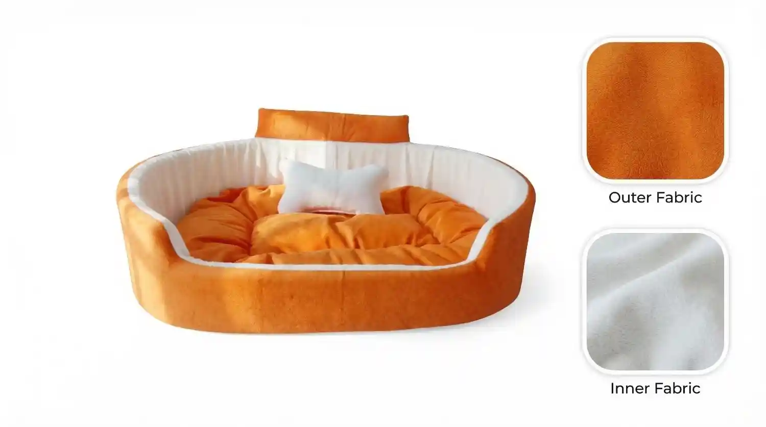 Orange White Dog Bed With Collar & Pillow Bolster Orthopedic Dog Bed, dog bed, premium dog bed, orthopedic dog bed, soft dog bed, pet bed for dogs, comfortable dog bed, washable dog bed, dog bed with cushion, premium orthopedic dog bed for large dogs, soft and comfortable dog bed with cushion, durable dog bed with PU foam support, luxury pet bed for small and medium dogs, breathable dog bed for summer and winter, stylish modern dog bed for home, lightweight dog bed easy to carry, dog bed with bone shape pillow, buy dog bed online India, best dog bed for home use, affordable premium dog bed, high quality pet bed India, dog bed under budget, cozy dog bed, luxury pet comfort bed, soft plush dog bed, designer dog bed, pet sleeping bed, dog sofa bed, dog lounger bed, pet sofa bed, round dog bed, donut dog bed, calming dog bed, anti anxiety dog bed, raised edge dog bed, bolster dog bed, dog bed with side support, dog bed with high walls, puppy bed, small dog bed, medium dog bed, large dog bed, extra large dog bed, indoor dog bed, home pet bed, dog sleeping cushion, thick padded dog bed, fluffy dog bed, soft foam dog bed, PU foam dog bed, fiber filled dog bed, eco friendly dog bed, skin friendly dog bed, hypoallergenic dog bed, non toxic pet bed, durable pet bedding, long lasting dog bed, tear resistant dog bed, chew resistant dog bed, easy to clean dog bed, machine washable pet bed, removable cover dog bed, portable dog bed, travel dog bed, foldable dog bed, lightweight pet bed, luxury dog sofa, premium pet mattress, designer pet furniture, modern pet bed, aesthetic dog bed, comfortable pet mattress, pet relaxation bed, cozy pet nest, warm dog bed for winter, cool breathable dog bed for summer, all season dog bed, anti slip base dog bed, waterproof dog bed, indoor luxury pet bed, dog bed for crate, dog bed for living room, pet accessories dog bed, best selling dog bed, trending pet products, affordable pet bedding India, online pet supplies India